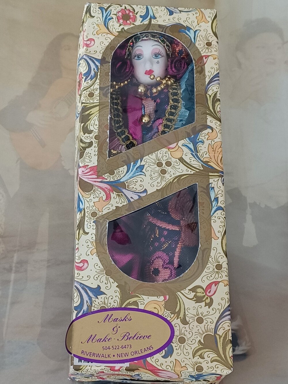 Vintage Show-Stoppers Collectible Porcelean Mardi-Gras Jester Doll NIB 🃏💫